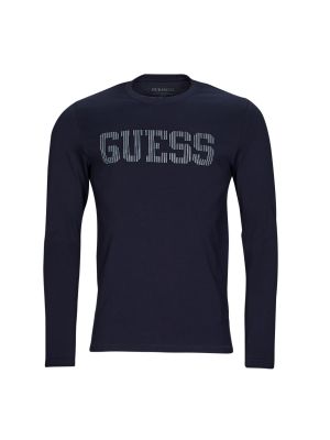 Tričko s dlouhým rukávem s dlouhými rukávy Guess modré