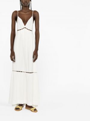 Dlouhé šaty s korálky Jonathan Simkhai bílé