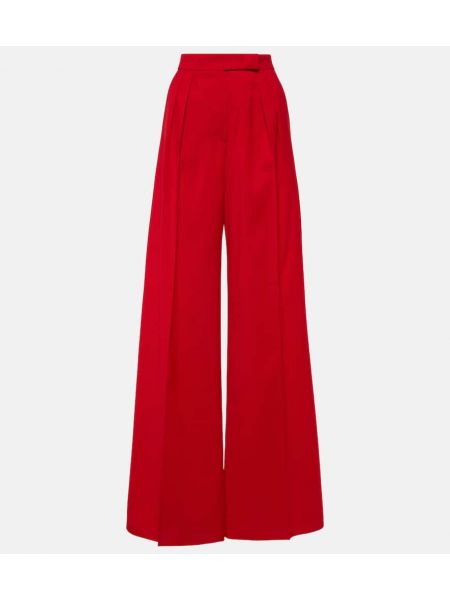 Pantalones de lana bootcut Max Mara rojo