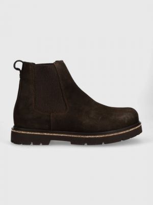 Замшевые ботинки челси Birkenstock коричневые