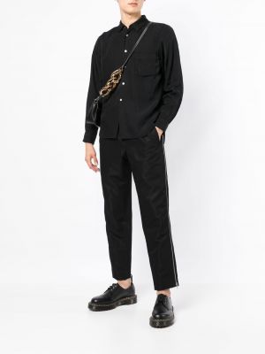 Siuvinėta marškiniai su paisley raštu Black Comme Des Garçons juoda