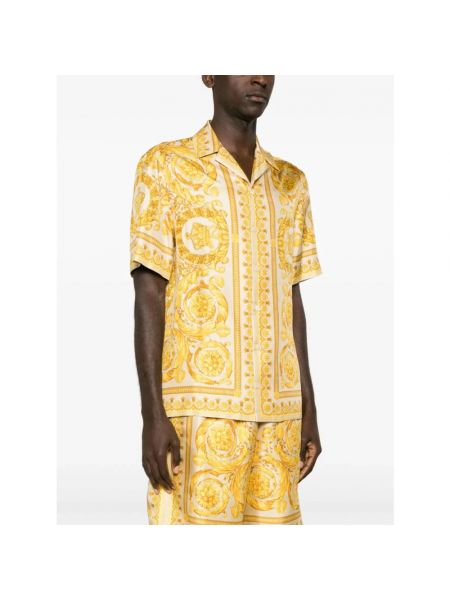 Camisa de seda con estampado Versace