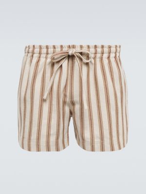 Pantaloncini di cotone a righe Commas