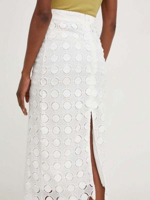 Midi sukně Answear Lab bílé
