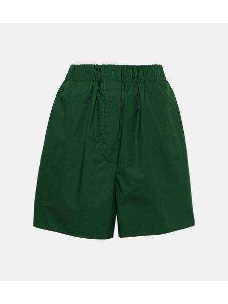 Bomull hög midja shorts The Frankie Shop grön