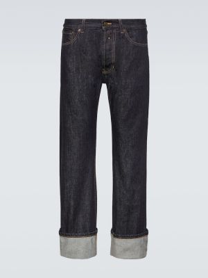 Straight fit džíny s nízkým pasem Alexander Mcqueen modré