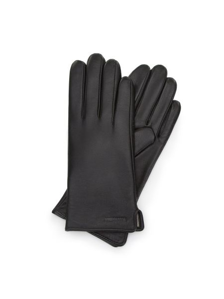 Czarne rękawiczki skórzane Wittchen