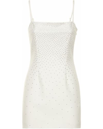 Sukienka mini z krepy Blumarine biała