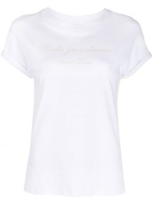 T-shirt aus baumwoll mit print Eleventy weiß