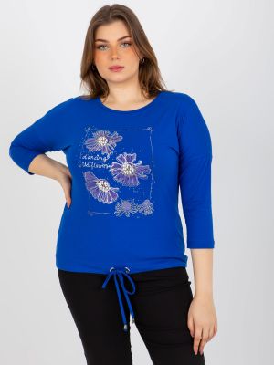Bluză cu imagine Fashionhunters albastru