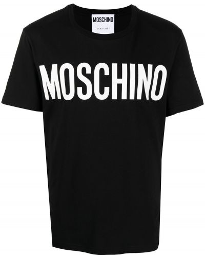 Kısa baskılı tişört Moschino siyah