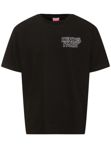 Bomuld t-shirt Kenzo Paris sort