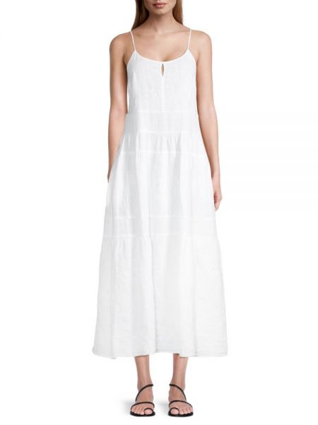 Длинное платье с вышивкой Rosso35 белое