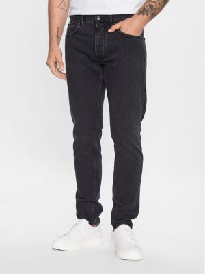 Ravne hlače Pepe Jeans črna