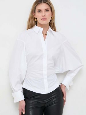 Хлопковая рубашка Elisabetta Franchi белая
