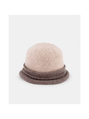 Sombrero de lana plisado Seeberger beige