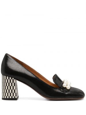 Pantofi cu toc cu perle Chie Mihara negru