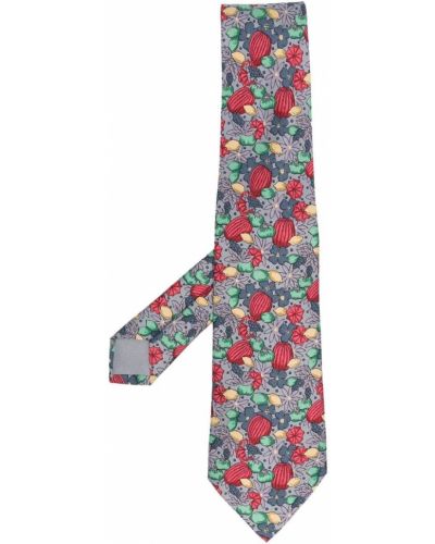 Шелковый галстук с принтом Hermès
