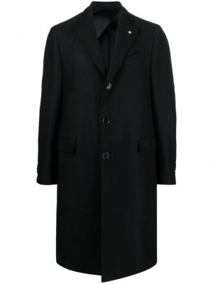 Płaszcz wełniany Lardini czarny