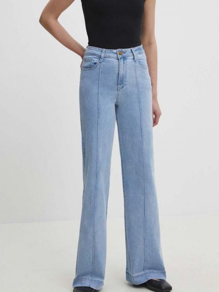 Proste jeansy z wysoką talią Answear Lab niebieskie