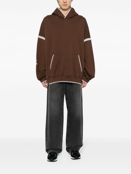 Siuvinėtas džemperis su gobtuvu Mastermind Japan ruda
