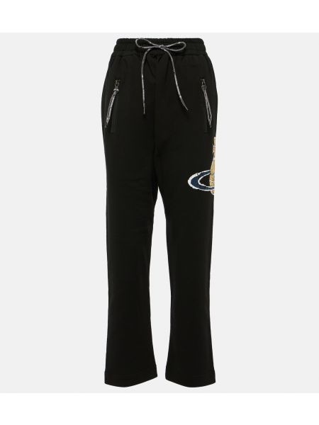Спортивные штаны с принтом из джерси Vivienne Westwood черные