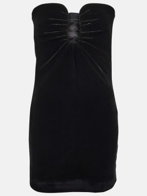 Mini robe en velours Roland Mouret noir