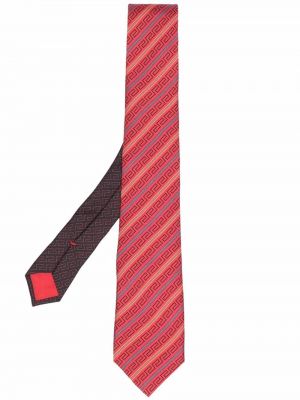 Corbata con estampado Versace rojo