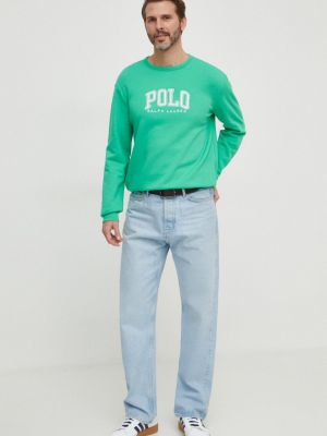 Bluza z nadrukiem Polo Ralph Lauren zielona