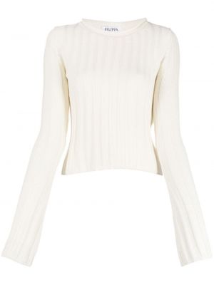 Памучен пуловер Filippa K бяло