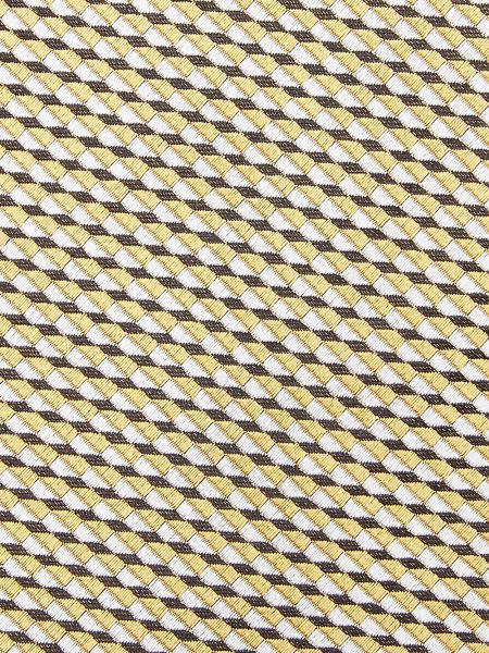 Corbata con bordado con estampado geométrico Ermenegildo Zegna amarillo