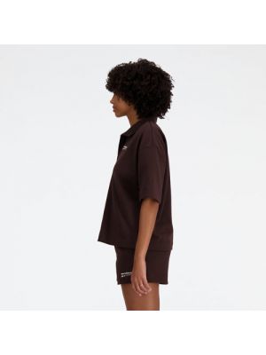 Fleece hemd aus baumwoll New Balance schwarz