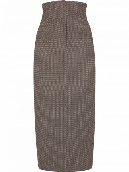 Falda de tubo ajustada de cintura alta Fendi gris