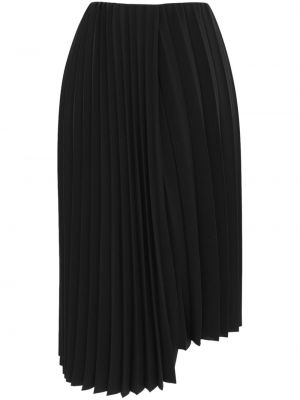 Plisované asymetrické midi sukně Saint Laurent černé