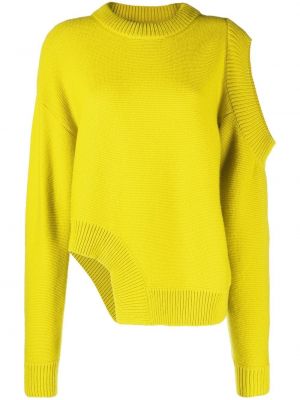 Asimetriškas kašmyro megztinis Stella Mccartney geltona