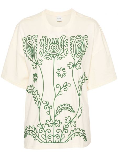 Květinové tričko s výšivkou Nanushka