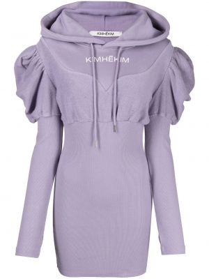 Kleita ar kapuci džersija Kimhekim violets