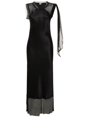 Jedwabna sukienka długa The Garment czarna