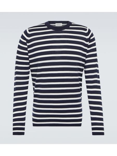 Maglione di lana a righe John Smedley