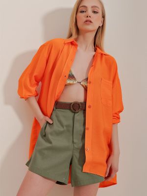 Cămașă Trend Alaçatı Stili portocaliu