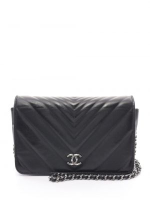 Ватирани чанта за ръка Chanel Pre-owned черно