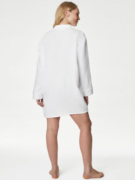 Mušelínová noční košilka Marks & Spencer bílá