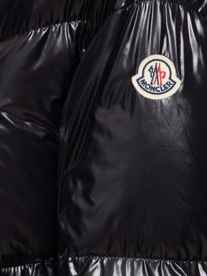 Najlonska pernata jakna Moncler crna