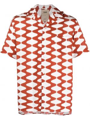 Koszula z wiskozy z nadrukiem w abstrakcyjne wzory Oas Company