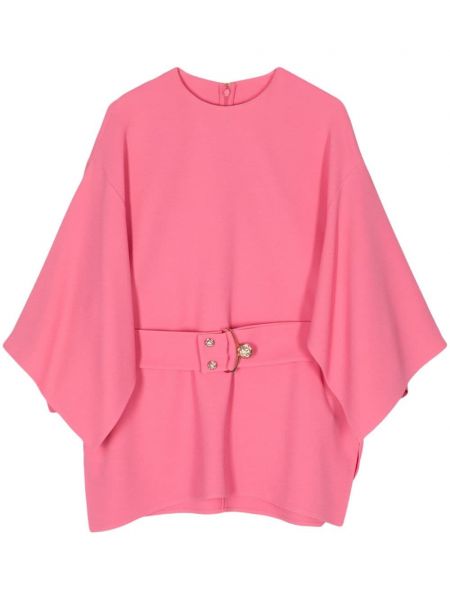 Svilena bluza Elie Saab ružičasta