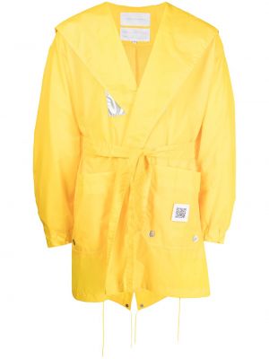 Палто с качулка светлоотразително Fumito Ganryu жълто