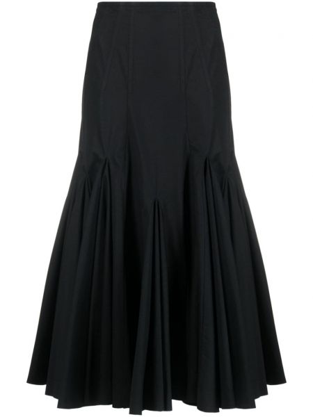 Pamučna midi suknja Sportmax crna