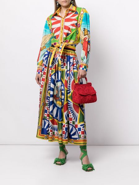 Falda con estampado con estampado geométrico Dolce & Gabbana