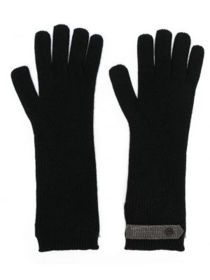 Kašmírové rukavice Brunello Cucinelli čierna