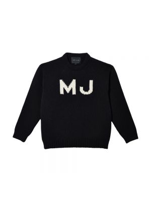 Dzianinowy sweter z okrągłym dekoltem Marc Jacobs czarny
